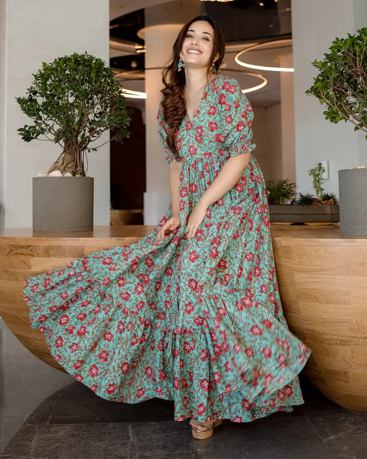 Green Lush Cotton Dress