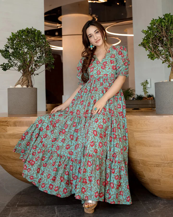 Green Lush Cotton Dress