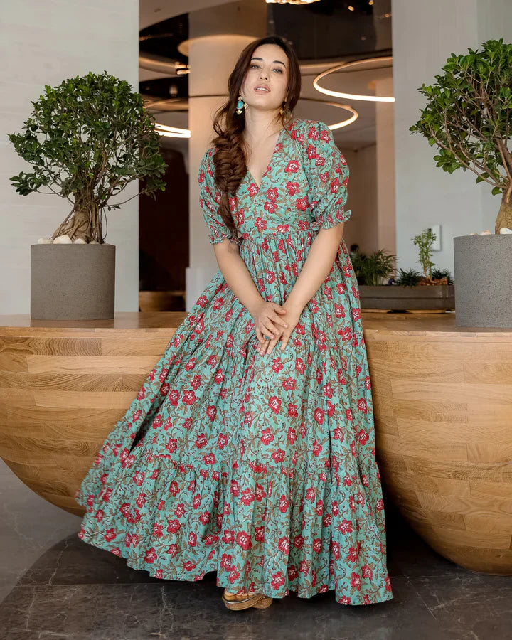 Green Lush Cotton Dress