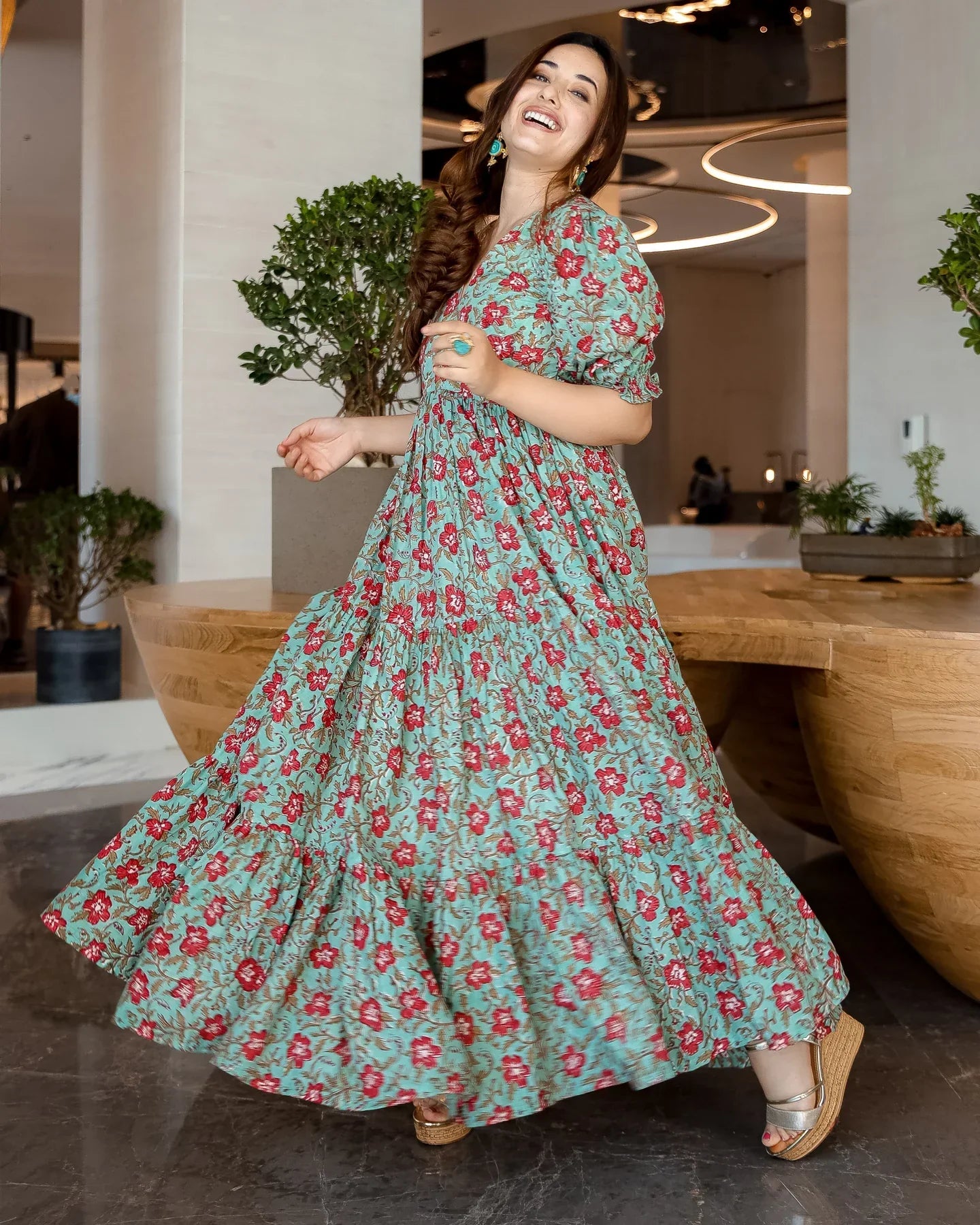 Green Lush Cotton Dress