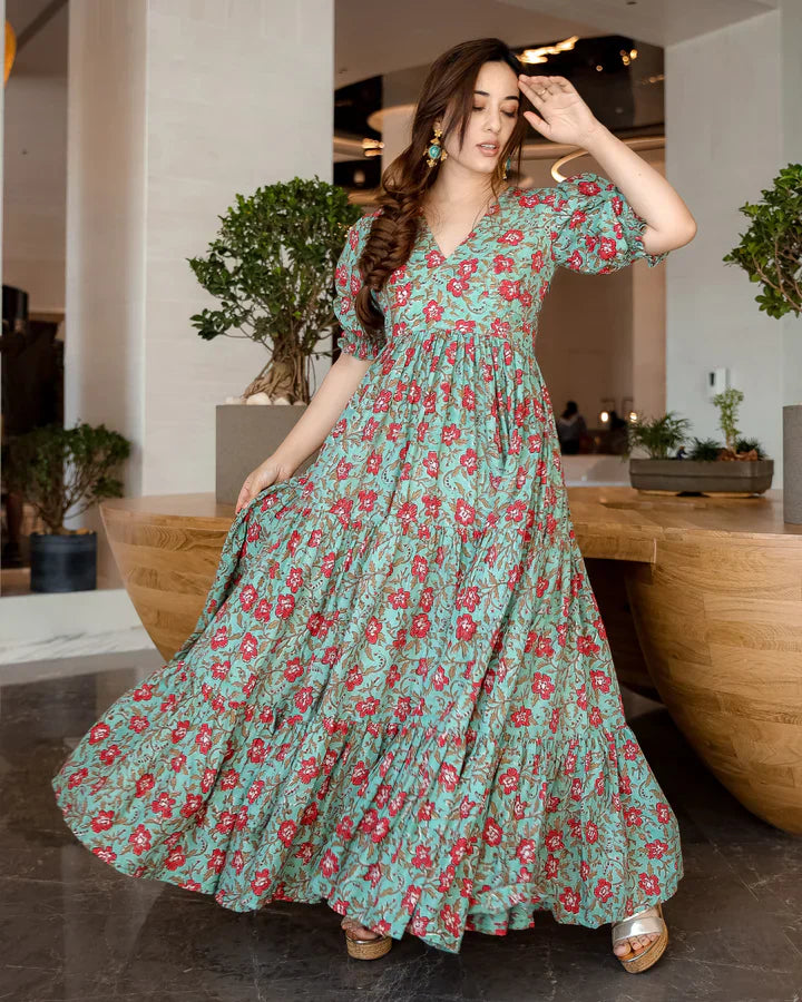 Green Lush Cotton Dress